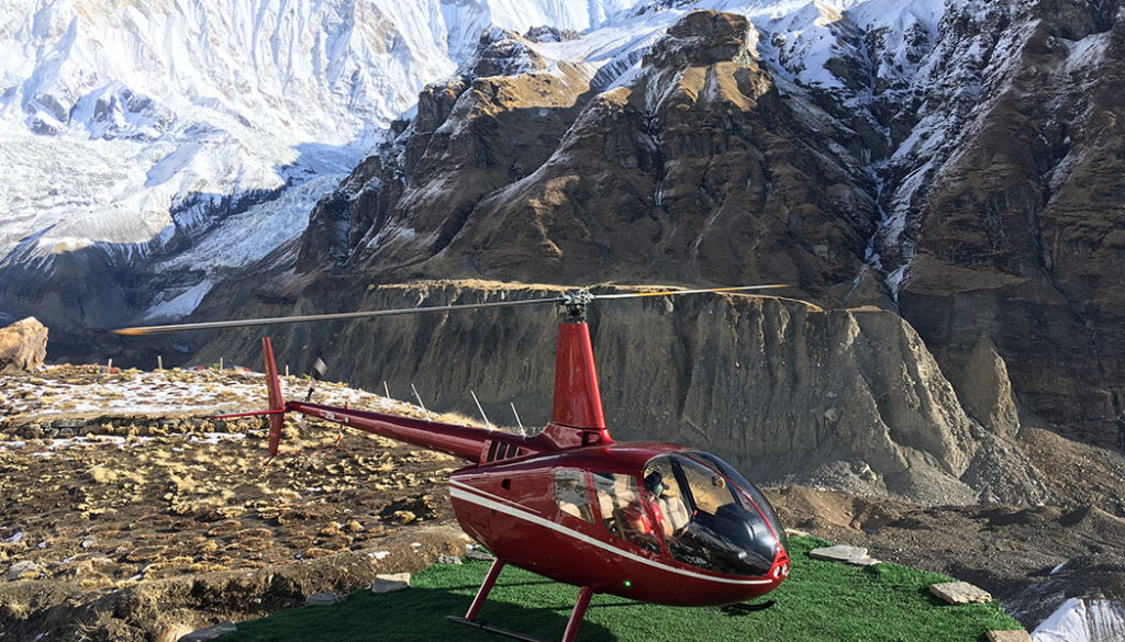 annapurna base camp helicopter tour