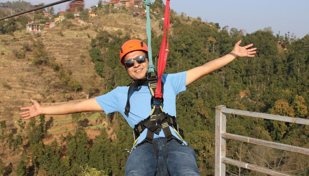 zipline in Nepal